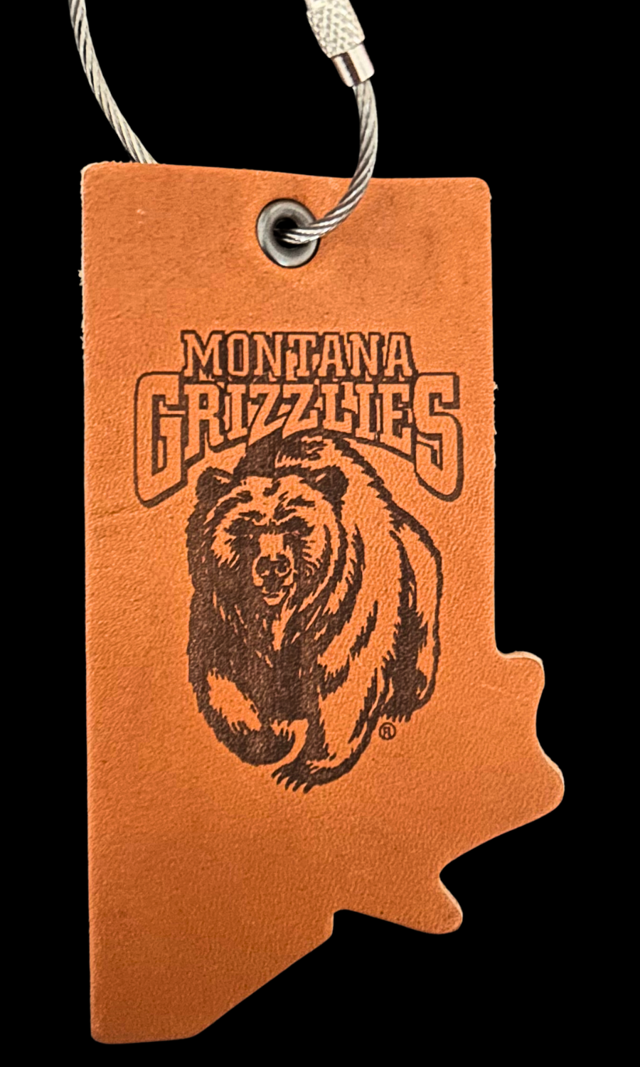Vertical Montana Grizzlies Bag Tag