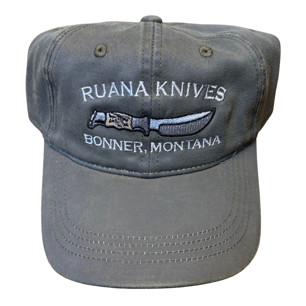 Weathered Cotton Solid Back Cap - Olive Green