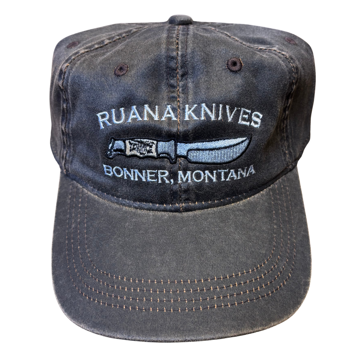 Weathered Cotton Solid Back Cap - Brown