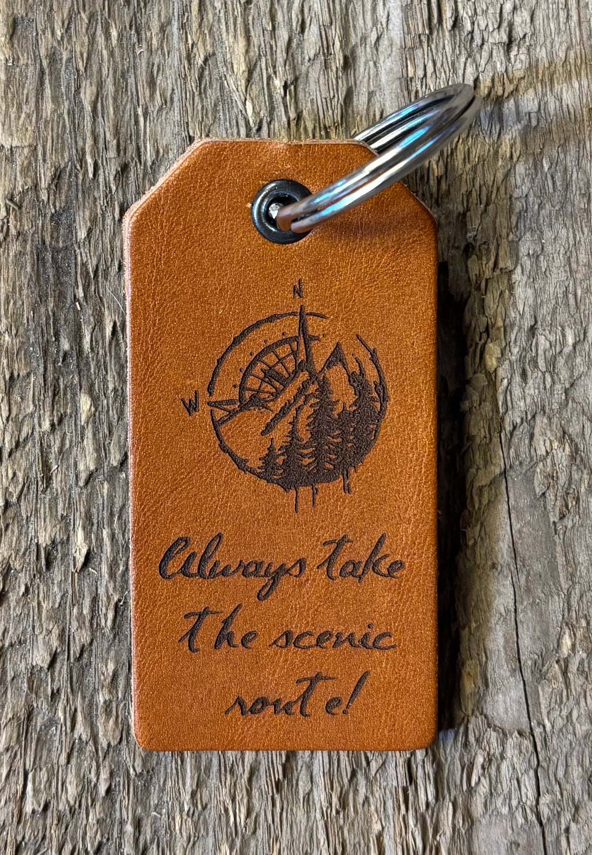 Always Take The Scenic Route Keychain