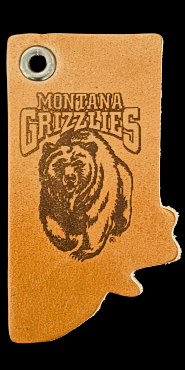 Vertical Montana Grizzlies Keychain